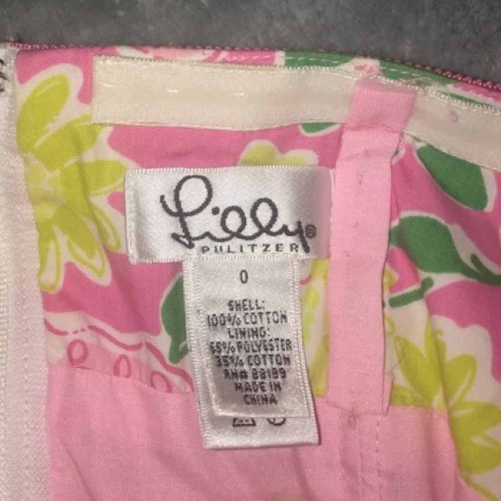 Lilly Pulitzer Sewn Patchwork Kelly Dress SZ.0 - Picture 7 of 11